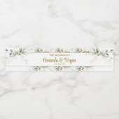 Étiquette Pour Bouteilles D'eau Étiquette de bouteille d'eau de feuillage d'or ver (Étiquettes simples)