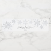 Étiquette Pour Bouteilles D'eau Étiquette de bouteille d'eau de flocon de neige (Étiquettes simples)