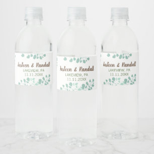 Étiquette Pour Bouteilles D'eau Étiquette de bouteille d'eau de la branche Eucalyp