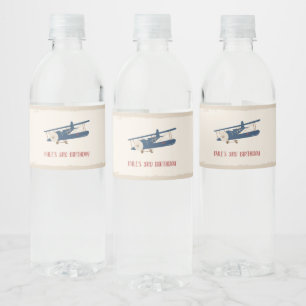 Étiquette Pour Bouteilles D'eau Étiquette de bouteille d'eau de l'avion - sur mesu