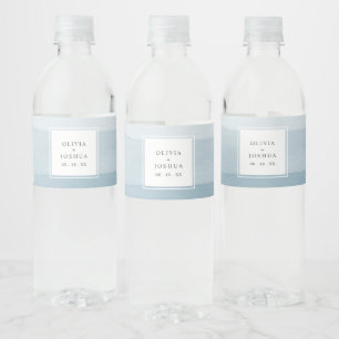 Étiquette Pour Bouteilles D'eau Étiquette de bouteille d'eau de mariage bleu