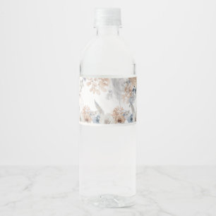 Étiquette Pour Bouteilles D'eau Étiquette de bouteille d'eau de mariage floral bei