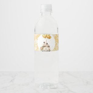 Étiquette Pour Bouteilles D'eau Étiquette de bouteille d'eau de mariage floral tou