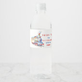 Étiquette Pour Bouteilles D'eau Étiquette de bouteille d'eau de train modifiable 2 (Devant)