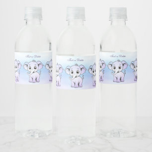 Étiquette Pour Bouteilles D'eau Étiquette de bouteille d'eau Eléphant mignon