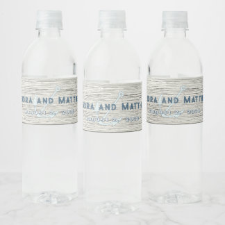 Étiquette Pour Bouteilles D'eau Étiquette de bouteille d'eau en planche de bois bl
