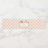 Étiquette Pour Bouteilles D'eau Étiquette de bouteille d'eau fleurie avec points d (Étiquettes simples)