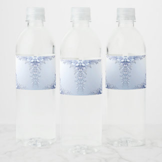 Étiquette Pour Bouteilles D'eau Étiquette de bouteille d'eau Fleurs Ornementales B