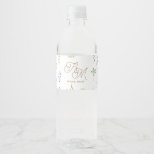 Étiquette Pour Bouteilles D'eau Étiquette de bouteille d'eau florale