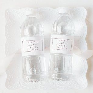 Étiquette Pour Bouteilles D'eau Étiquette de bouteille d'eau Mariage minimaliste R