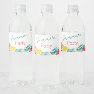Étiquette Pour Bouteilles D'eau Étiquette de bouteille d'eau pour fête d'été