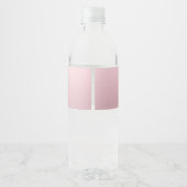Étiquette Pour Bouteilles D'eau Étiquette de bouteille d'eau rose (Dos)