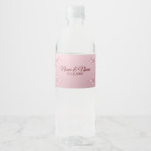 Étiquette Pour Bouteilles D'eau Étiquette de bouteille d'eau rose (Devant)