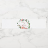 Étiquette Pour Bouteilles D'eau Étiquette de bouteille d'eau Rose fleuri vert (Étiquettes simples)