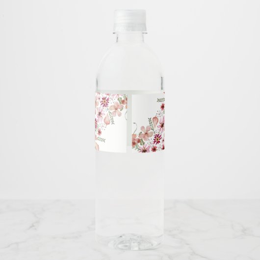 Étiquette Pour Bouteilles D'eau Étiquette de bouteille d'eau Rustique Mariage (Dos)