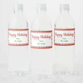 Étiquette Pour Bouteilles D'eau Étiquette de la bouteille d'eau de Noël de la forê