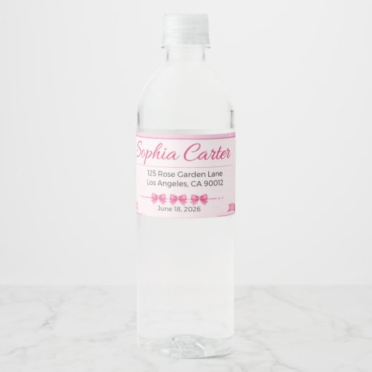 Étiquette Pour Bouteilles D'eau étiquette d'eau (Devant)