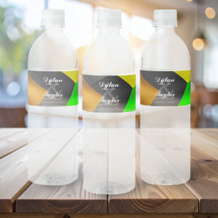 Étiquette Pour Bouteilles D'eau Étiquette d'eau de mariage gay typographie drapeau