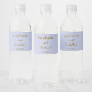 Étiquette Pour Bouteilles D'eau Étiquette d'eau de mariage personnalisée lavande é