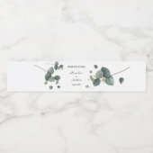 Étiquette Pour Bouteilles D'eau Eucalyptus Mariage Fête des mariées Couples (Étiquettes simples)