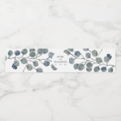 Étiquette Pour Bouteilles D'eau Eucalyptus Vert Aquarelle botanique (Étiquettes simples)