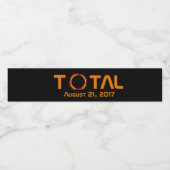 Étiquette Pour Bouteilles D'eau Événement total d'éclipse solaire (Étiquettes simples)