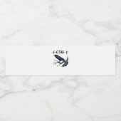 Étiquette Pour Bouteilles D'eau F-Caw-F Funny Bird Crow (Étiquettes simples)