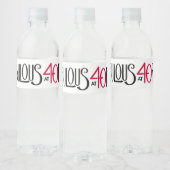 Étiquette Pour Bouteilles D'eau Fabuleux à 40 rouge (Bouteilles)
