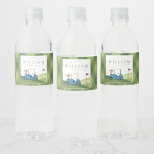 Étiquette Pour Bouteilles D'eau Faisons par Tee Golf Jacquard Motif Premier annive