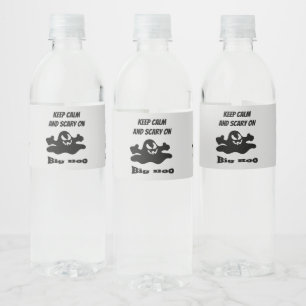 Étiquette Pour Bouteilles D'eau fantôme noir