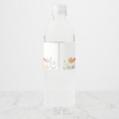 Étiquette Pour Bouteilles D'eau Fée Floral Fille fête d'anniversaire (Dos)
