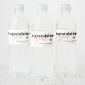 Étiquette Pour Bouteilles D'eau Félicitations Grand Gold Script (Bouteilles)