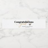 Étiquette Pour Bouteilles D'eau Félicitations Grand Gold Script (Étiquettes simples)