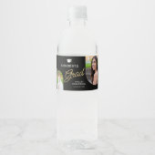 Étiquette Pour Bouteilles D'eau Félicitations Script Moderne Arch 2 Photo (Devant)