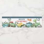 Étiquette Pour Bouteilles D'eau Fête comme un dinosaure Joyeux anniversaire Person (Étiquettes simples)