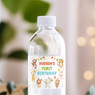 Étiquette Pour Bouteilles D'eau Fête d'anniversaire d'animaux de fête