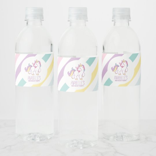 Etiquette Pour Bouteilles D Eau Fete D Anniversaire De Filles De Licorne Zazzle Be Etiquette Pour Bouteilles D Eau Fete D Anniversaire De Filles De Licorne Zazzle Be
