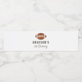 Étiquette Pour Bouteilles D'eau Fête d'anniversaire de football (Étiquettes simples)