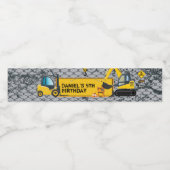 Étiquette Pour Bouteilles D'eau Fête d'anniversaire de la construction (Étiquettes simples)