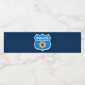 Étiquette Pour Bouteilles D'eau Fête d'anniversaire de la police (Étiquettes simples)