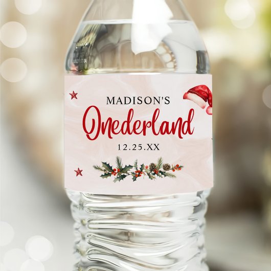 Étiquette Pour Bouteilles D'eau Fête d'anniversaire de Noël Santa Hat