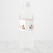 Étiquette Pour Bouteilles D'eau Fête d'anniversaire des animaux de ferme (Dos)