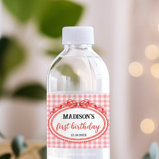 Étiquette Pour Bouteilles D'eau Fête d'anniversaire Little Cutie Pie Coquette