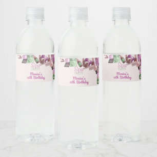 Étiquette Pour Bouteilles D'eau Fête d'anniversaire spa de beauté