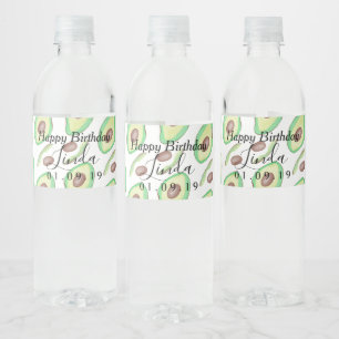 Étiquette Pour Bouteilles D'eau Fête d'anniversaire Taco Avocat