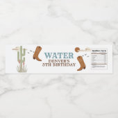 Étiquette Pour Bouteilles D'eau Fête d'anniversaire Wild West Cowboy (Étiquettes simples)