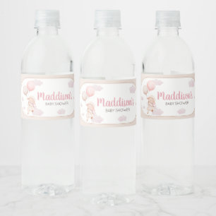 Étiquette Pour Bouteilles D'eau Fête de bébé Agneau Rose