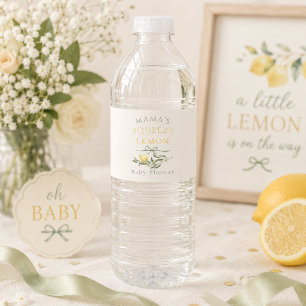 Étiquette Pour Bouteilles D'eau Fête de bébé au citron de Mama's Squeeze