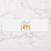 Étiquette Pour Bouteilles D'eau Fête de bébé Popsicle prête à éclore (Étiquettes simples)