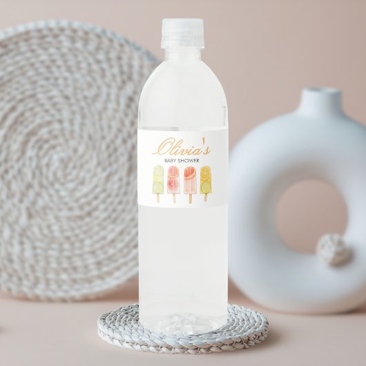Étiquette Pour Bouteilles D'eau Fête de bébé Popsicle prête à éclore